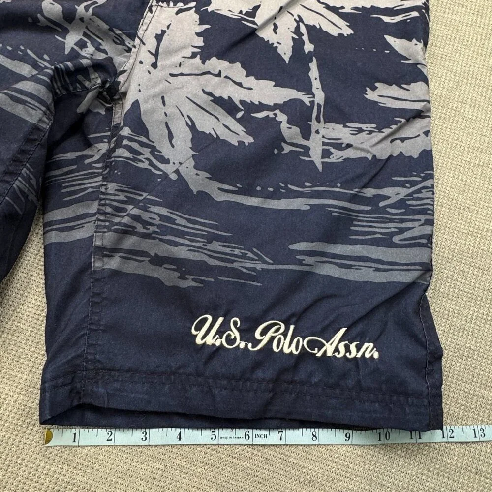 US Polo Assn Mens Dark Blue Hawaiian Board Shorts Swimwear Fully Lined Size L - Picture 12 of 12